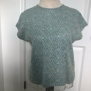 Vintage Dragon House Elegant Beaded Top